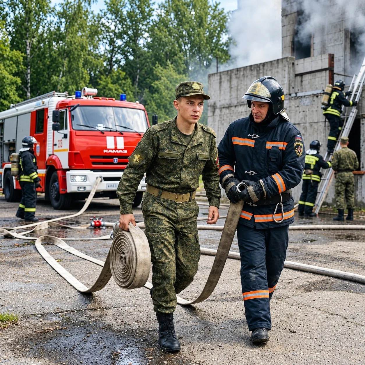 Солдат-срочников смогут направлять на службу в пожарные части МЧС